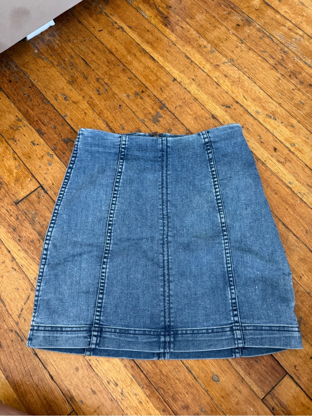 Free People Denim Panel Mini Skirt - Blue